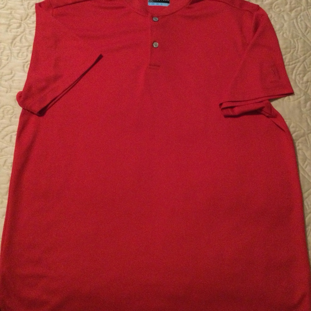 🚨New- Red Polo Shirt with Embroidered Logo